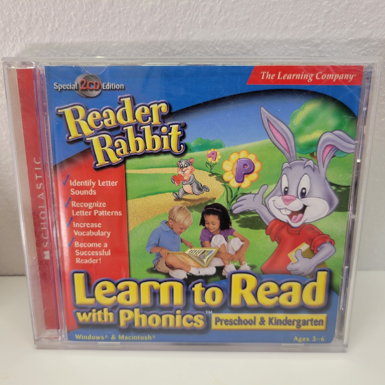 4 JumpStart Reader Rabbit Reading Preschool Kindergarten 1st 2nd Grades CD Rom