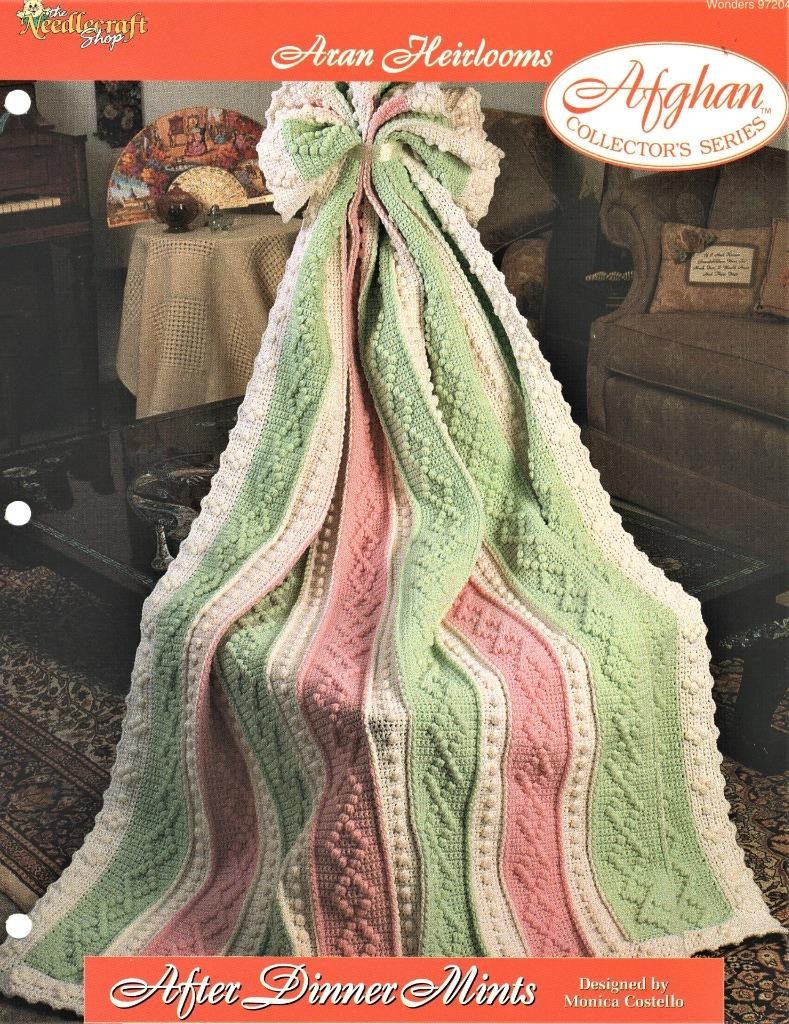 After Dinner Mints Afghan   Needlecraft Shop  Crochet Pattern Cardstock Page