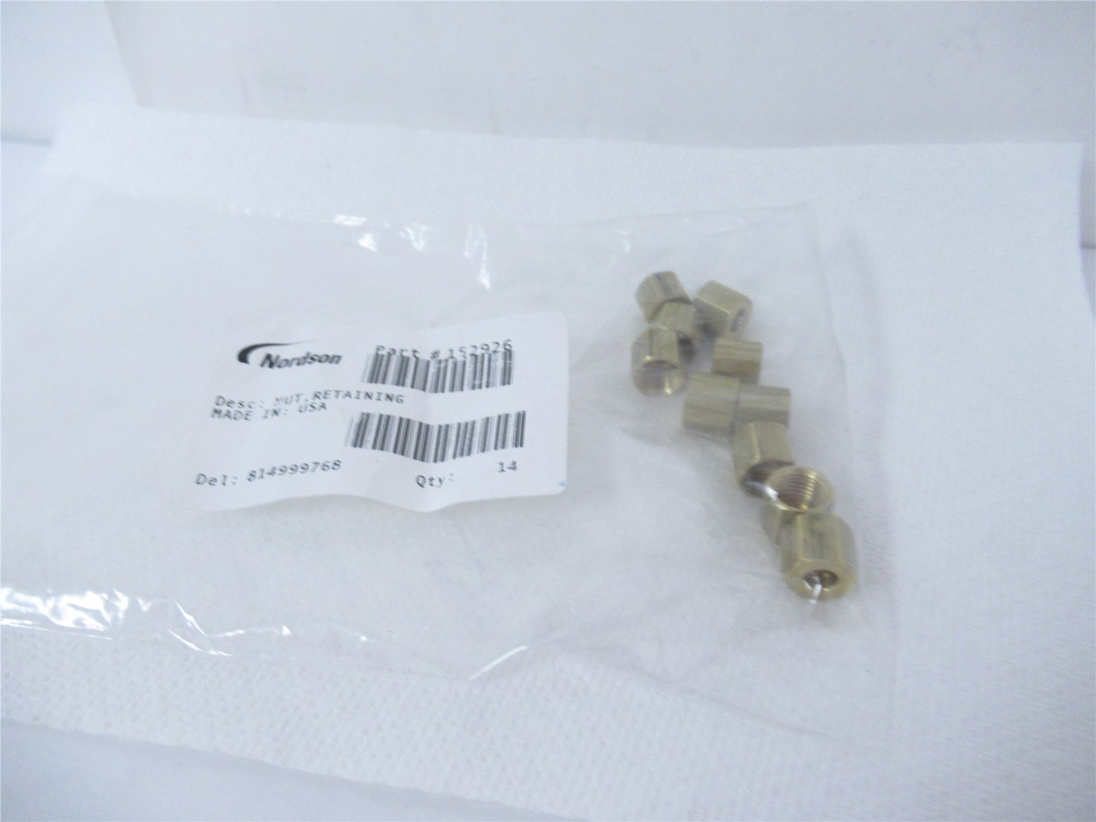 243233 New-No Box; Nordson 152926 Lot-10 Nut Retaining