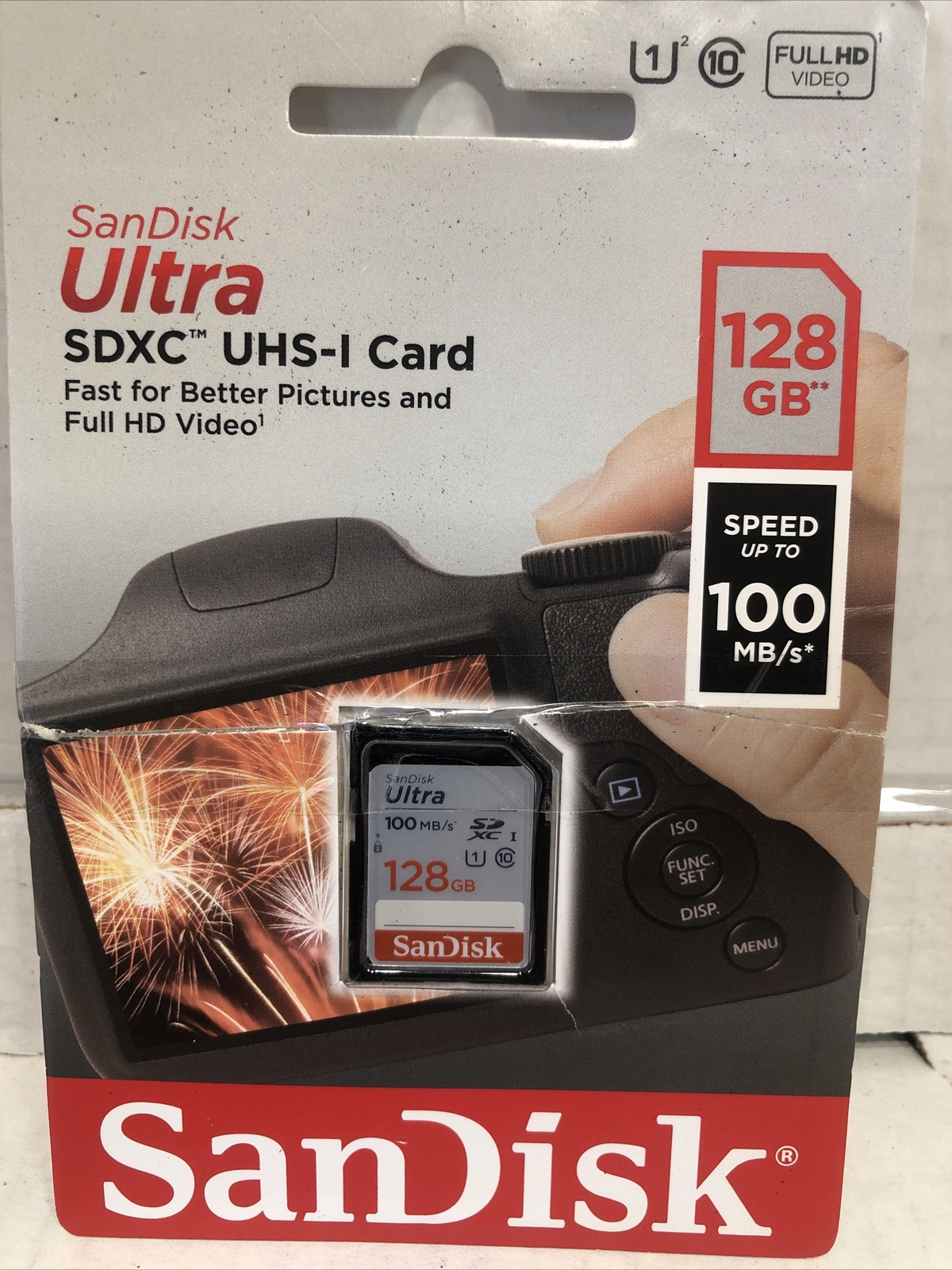 SanDisk Ultra 128GB C10 UHS-I Class 10 SDXC 100MB/s SD Memory Card Full HD Video