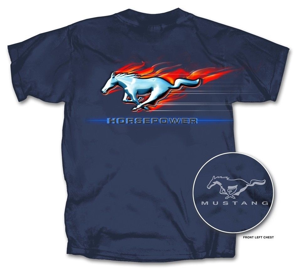 Mustang HORSEPOWER Logo Shirt. Cool Ford Shirt! Great for ANY Mustang Owner SALE