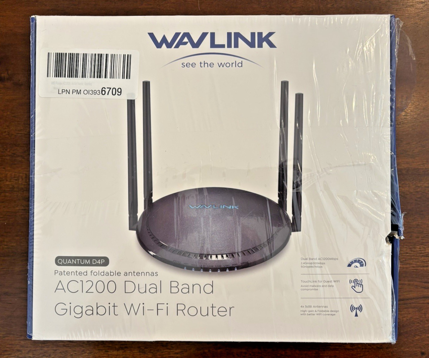 Wavlink AC1200 Dual Band Gigabit WiFi Router Quantum D4P New Sealed