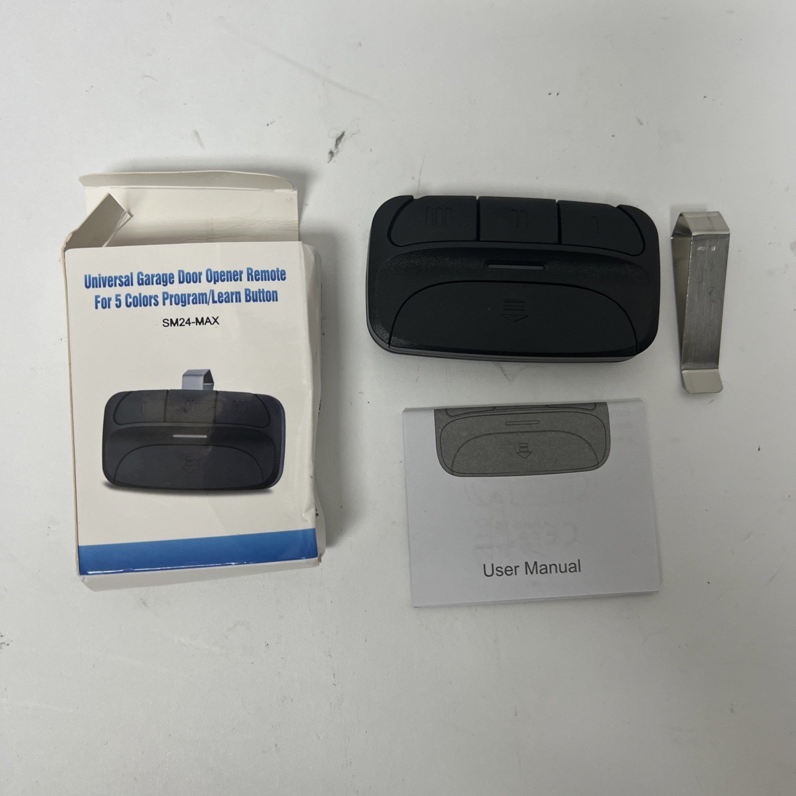 UNTESTED 3-Button Black GarageDoor Remote KeyFob Transmitter
