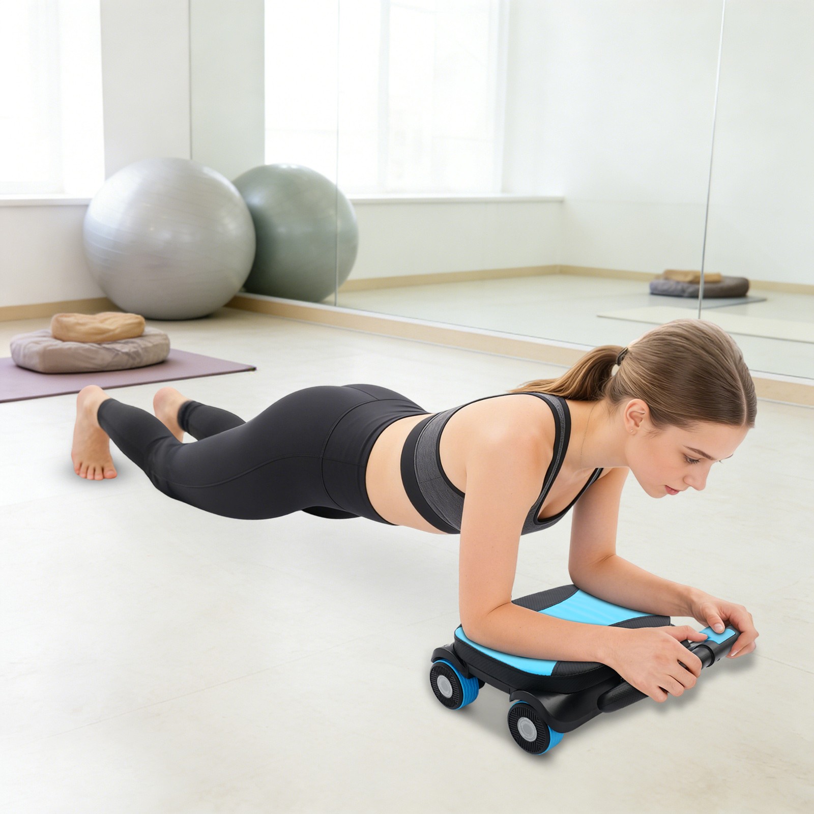 AB Abdominal Roller, Four-Wheel Elbow Support Abdominal Roller, Abdominal Roller
