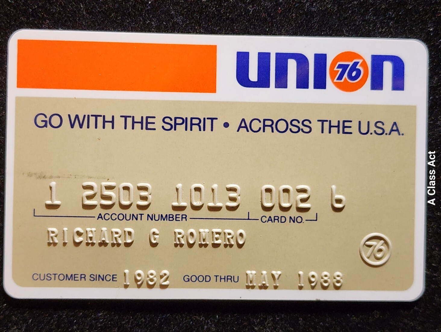 Union 76 Exp 1988 Credit Card. Our T6696