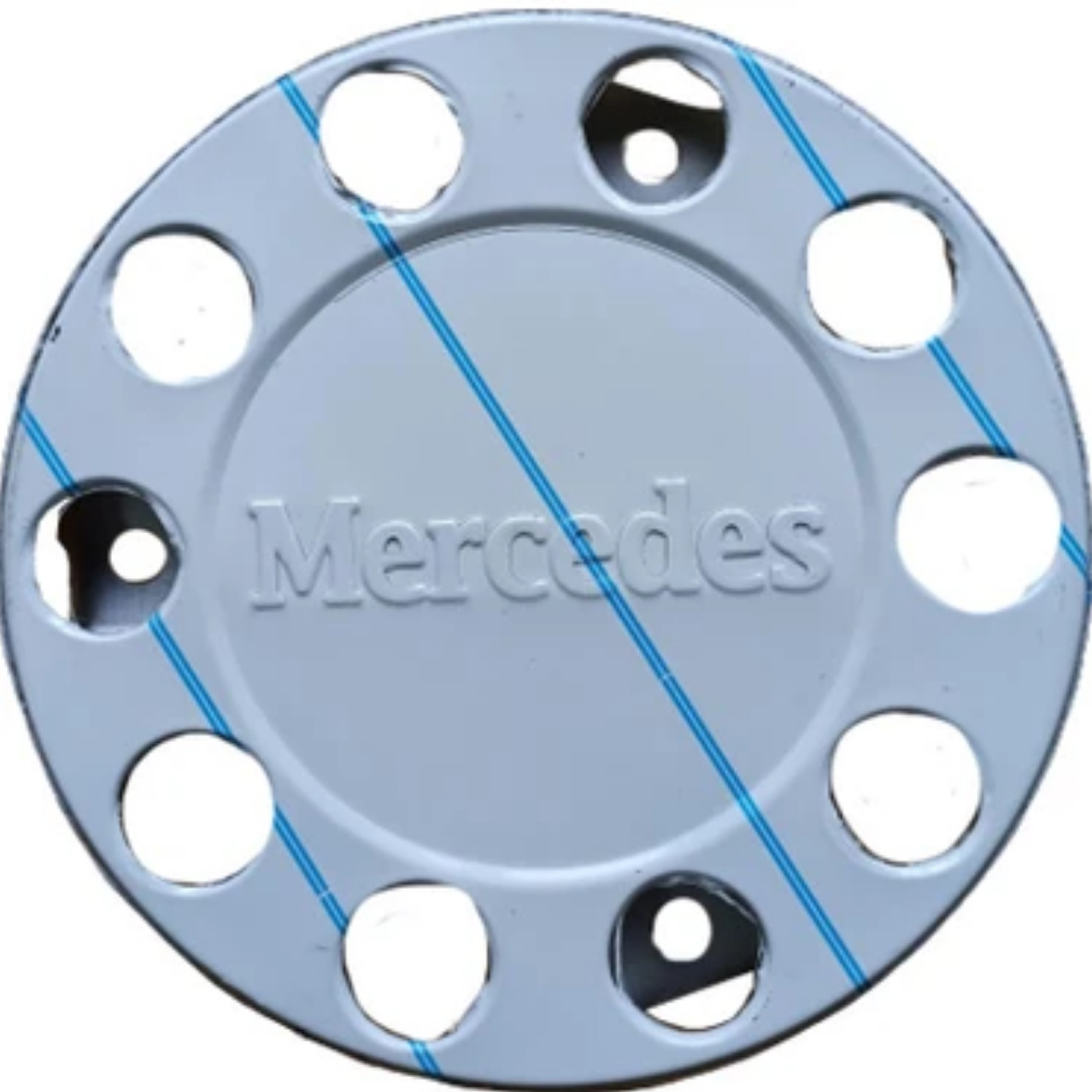 FOR MERCEDES TRUCK & BUS UNIVERSAL STAINLESS STEEL 22.5" WHEEL COVERS. 1 Piece.