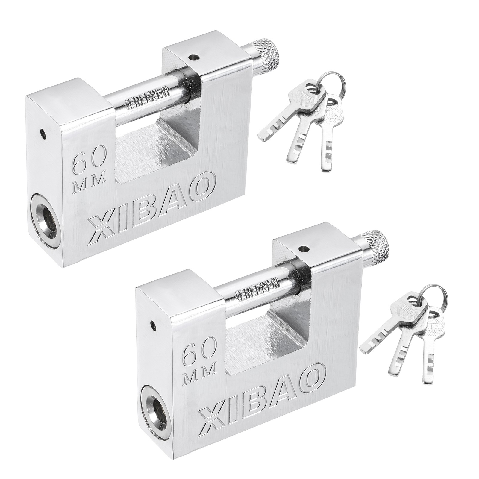 2Pcs Shipping Container Lock with 3 Keys High Security Padlock (2-1/4 Inch)
