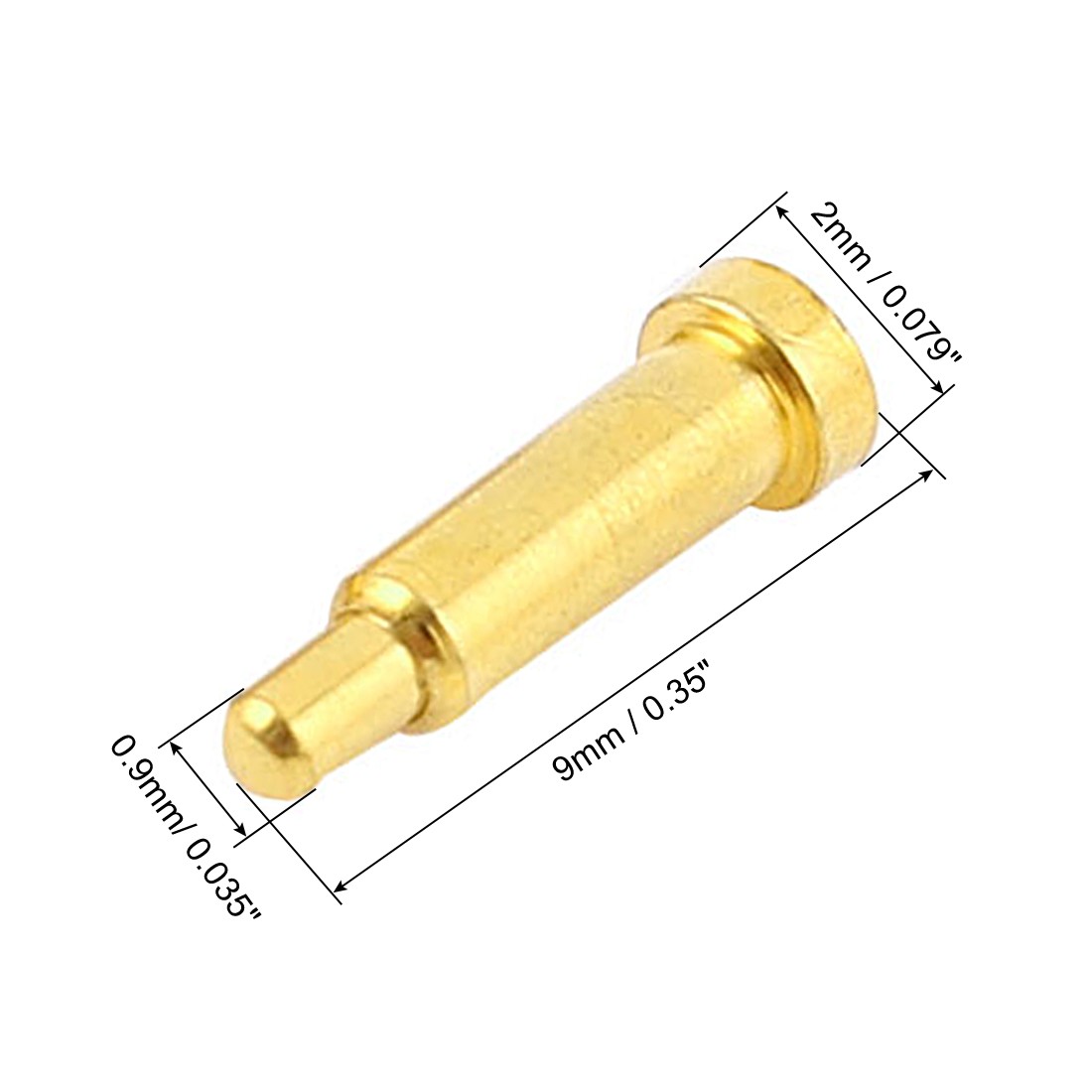 10 Pcs Spherical Tipped Spring Loaded Probes Testing Pins
