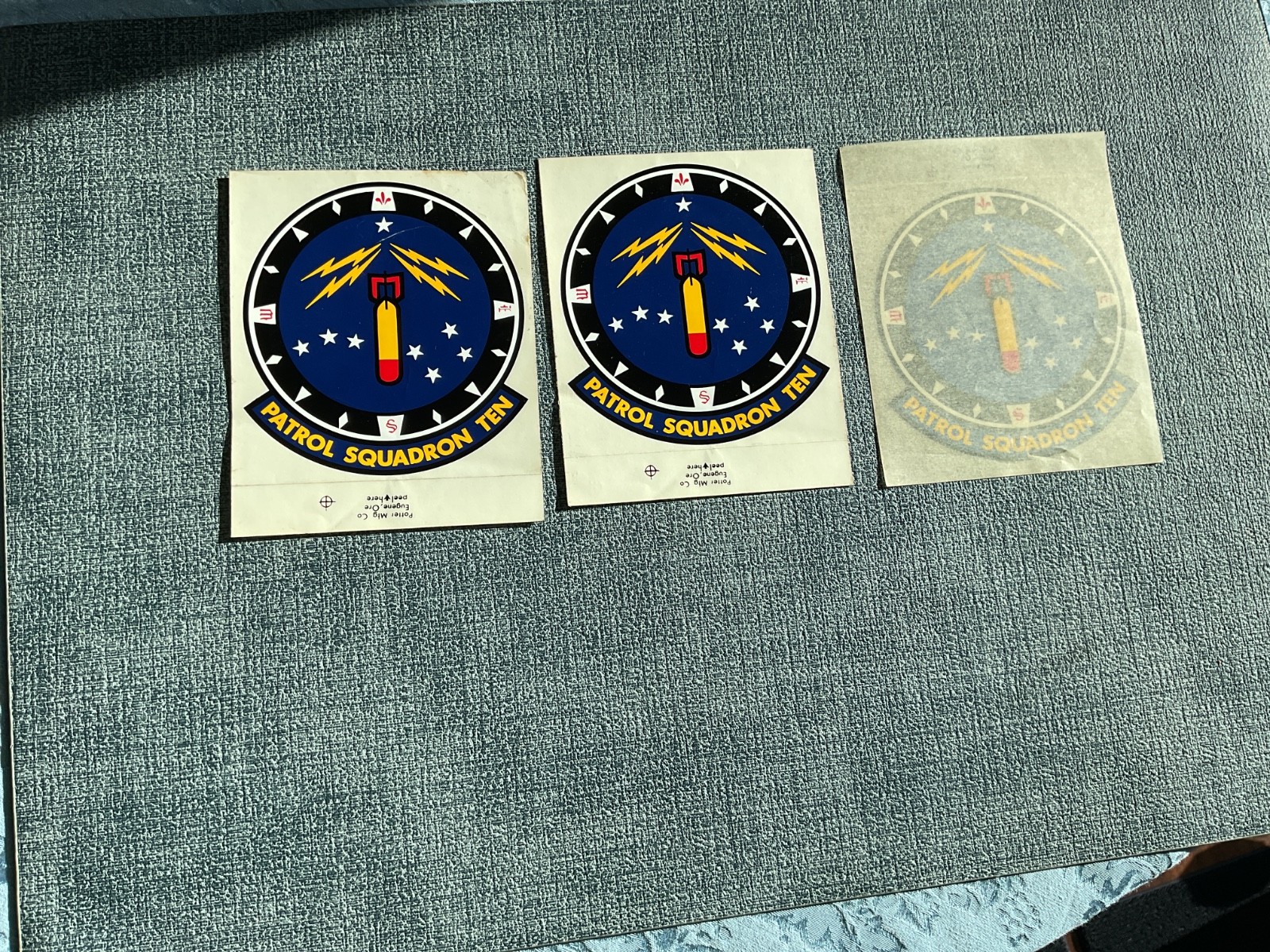 US Navy Patrol Squadron Ten lot of 3 large 4 1/2” decals