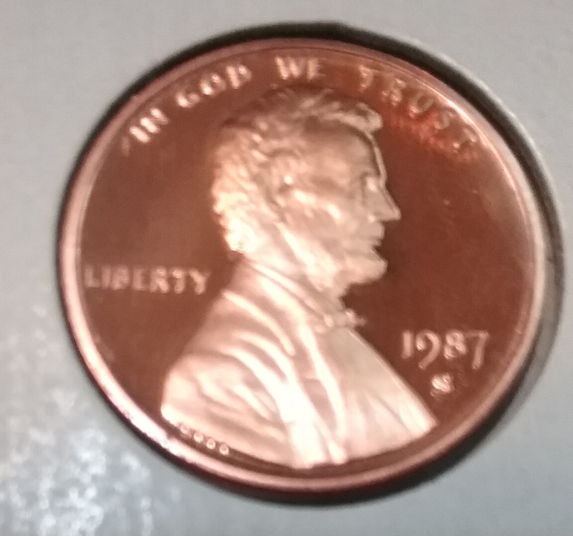 1987 Lincoln Memorial Cent S - Proof - Uncirculated