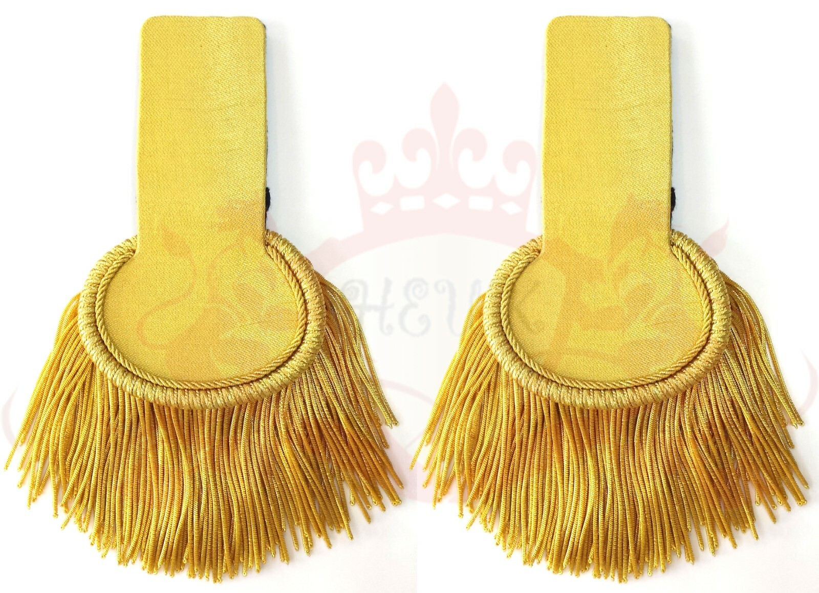 French British Dragoon Gold Fringe Shoulder Epaulettes Board from Napoleon Wars