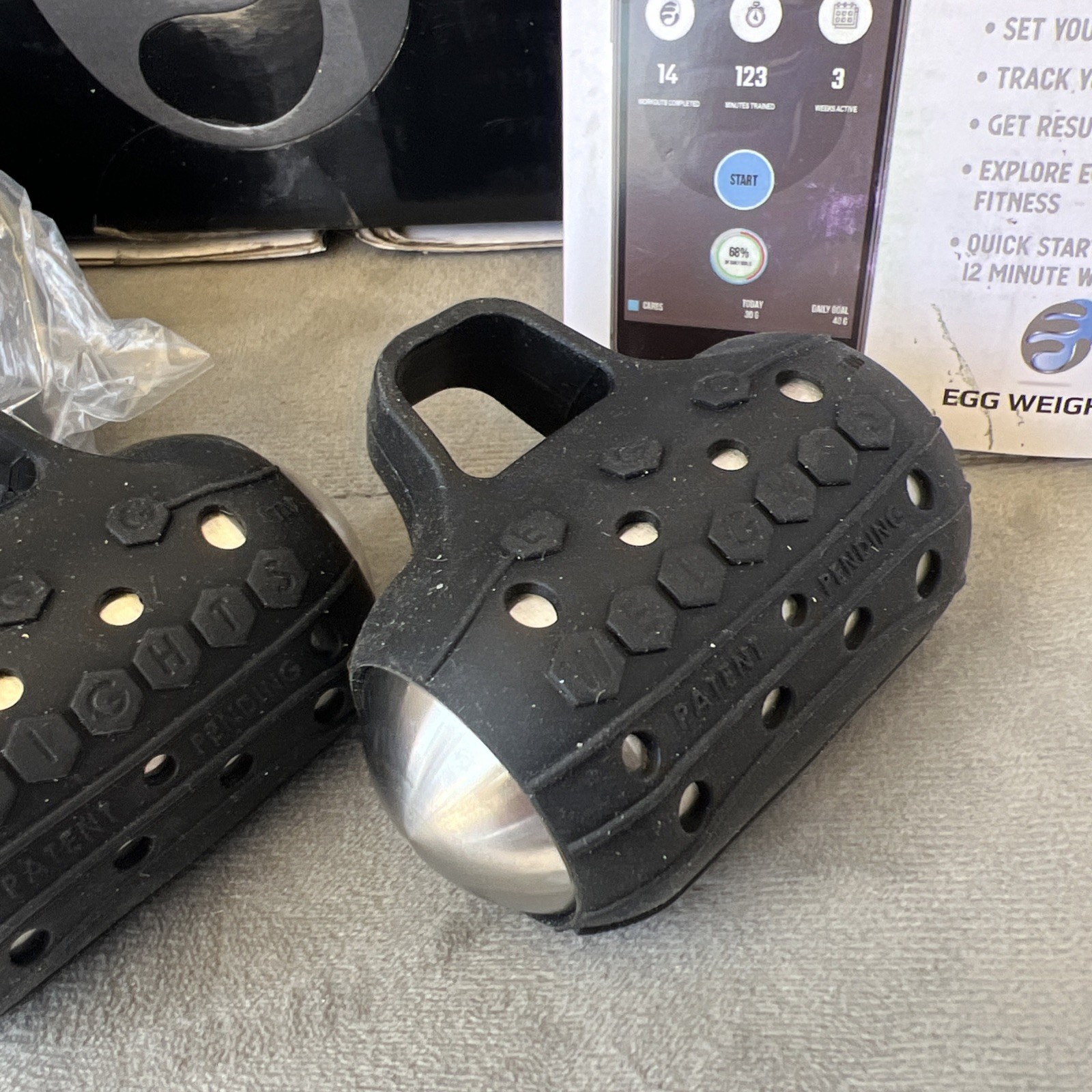Egg Weights Cardio Max – 3 lb Set (1.5 lb Each) with Black Case (READ)