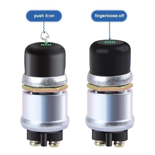 2pcs Waterproof Momentary Push Button Switch 12v and 24v Engine Start Push to