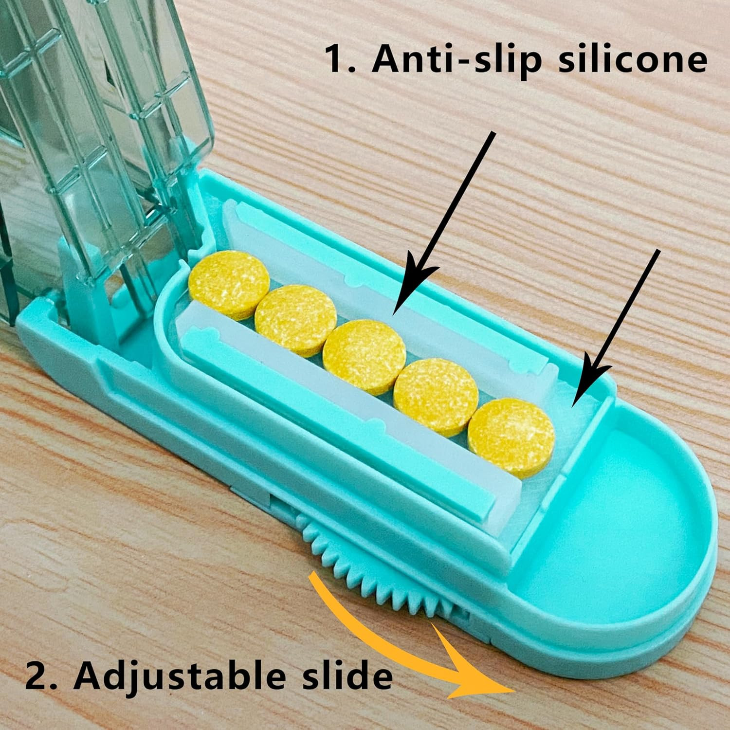 Pill Cutter Splitter for Small and Tiny Pills, Larger Pills. Adjustable Pill Spl
