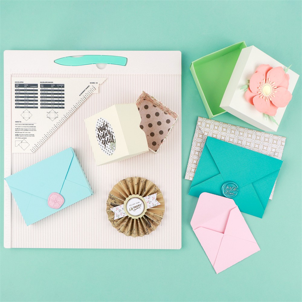 12x12" Multi-Purpose Scoring Board Envelope Gift Box Maker Scoring Tools