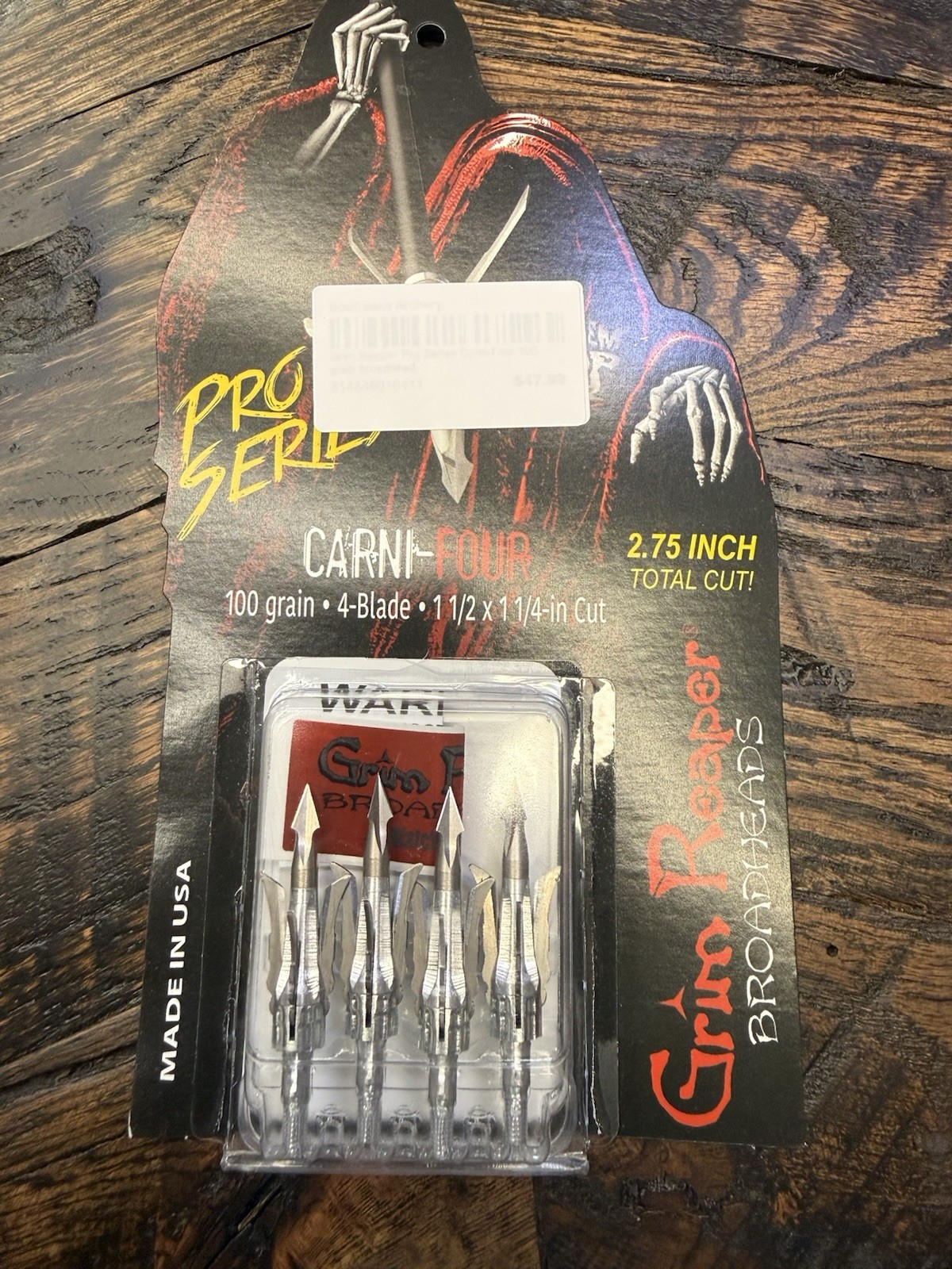 Grim Reaper Pro Series Carni-Four 100 Grain Broadheads 4 Pack - 1641