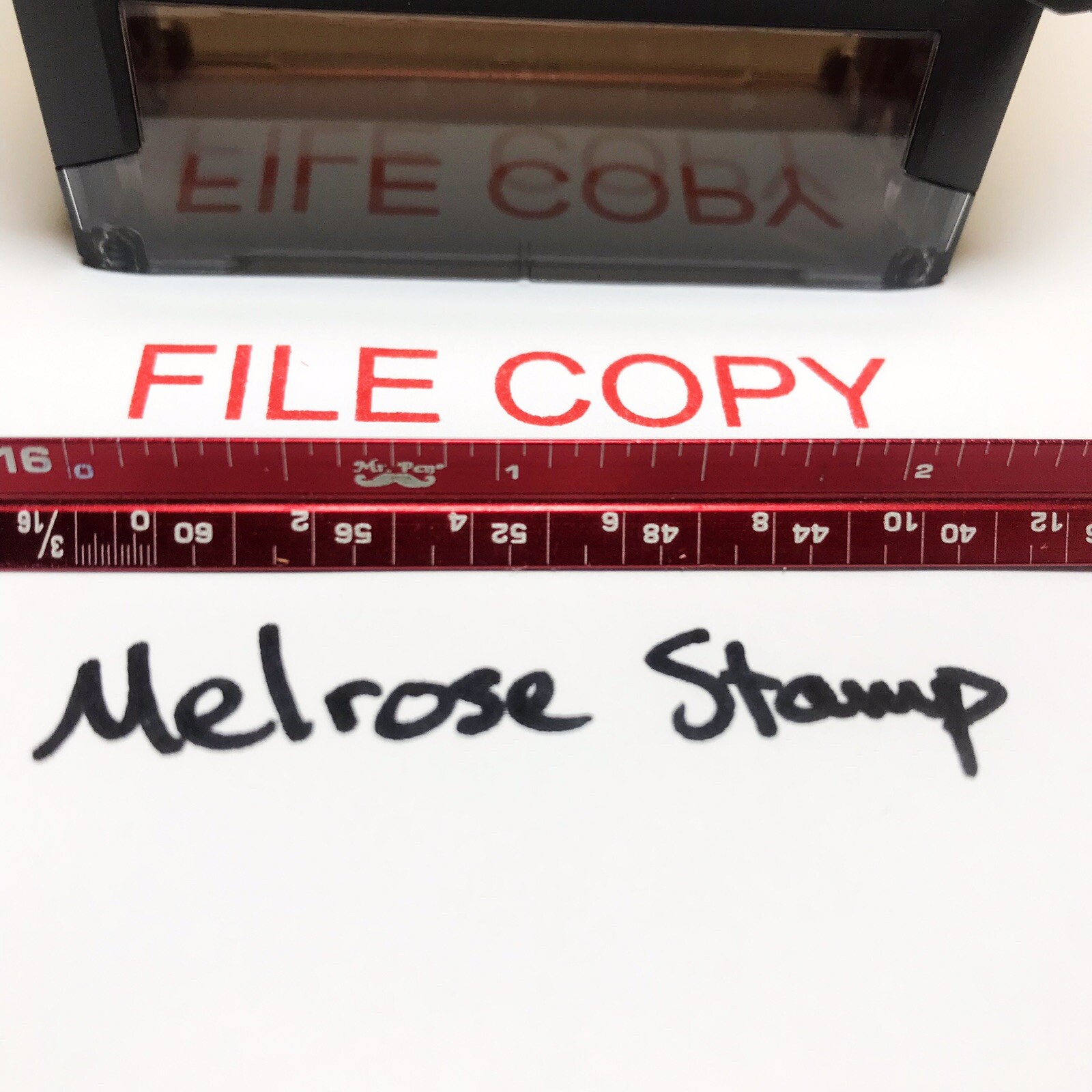File Copy Rubber Stamp Red Ink Self Inking Ideal 4913