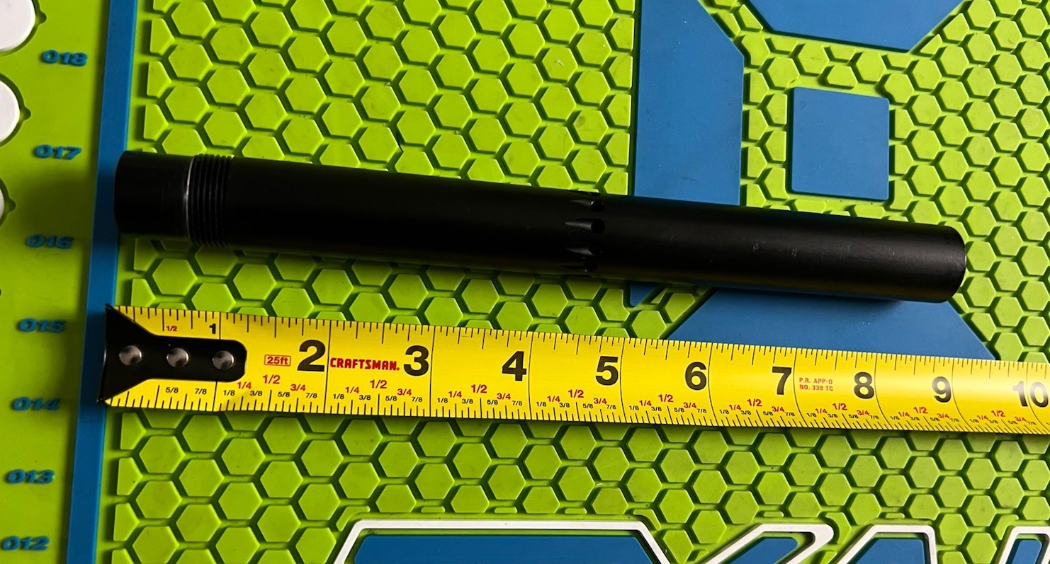 TIPPMANN OEM 9" 1- ONE-PIECE BARREL -BLACK- TIPPMANN THREAD A5 X7
