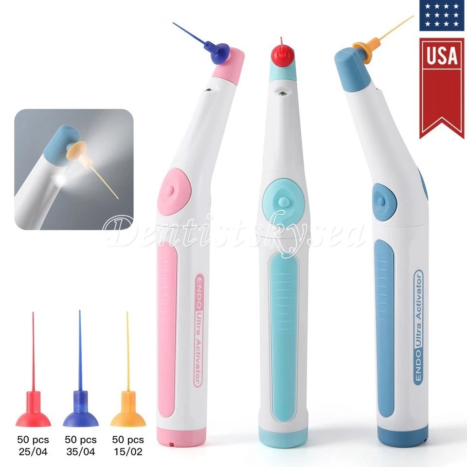 Endo Ultrasonic Sonic Activator Root Canal Irrigator+50Tips/150tips LED Dental