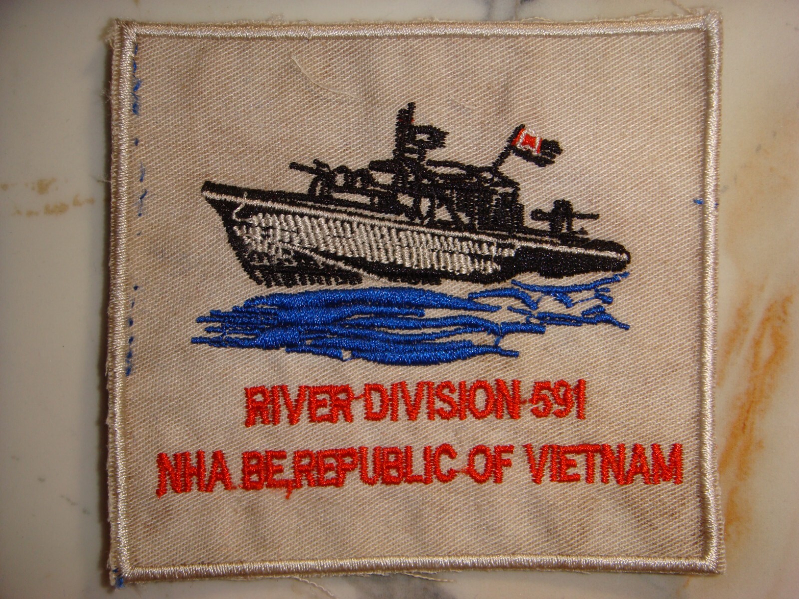 US NAVY RIVER PATROL GROUP 591 PBR NHA BE REPUBLIC OF VIETNAM WAR PATCH