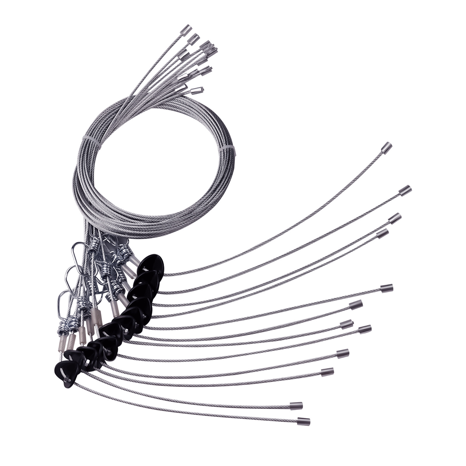 12 Pcs Snares 60" 7X7 3/32 Cable Camlock Trapping Coyote Beaver Raccoon Bobcat