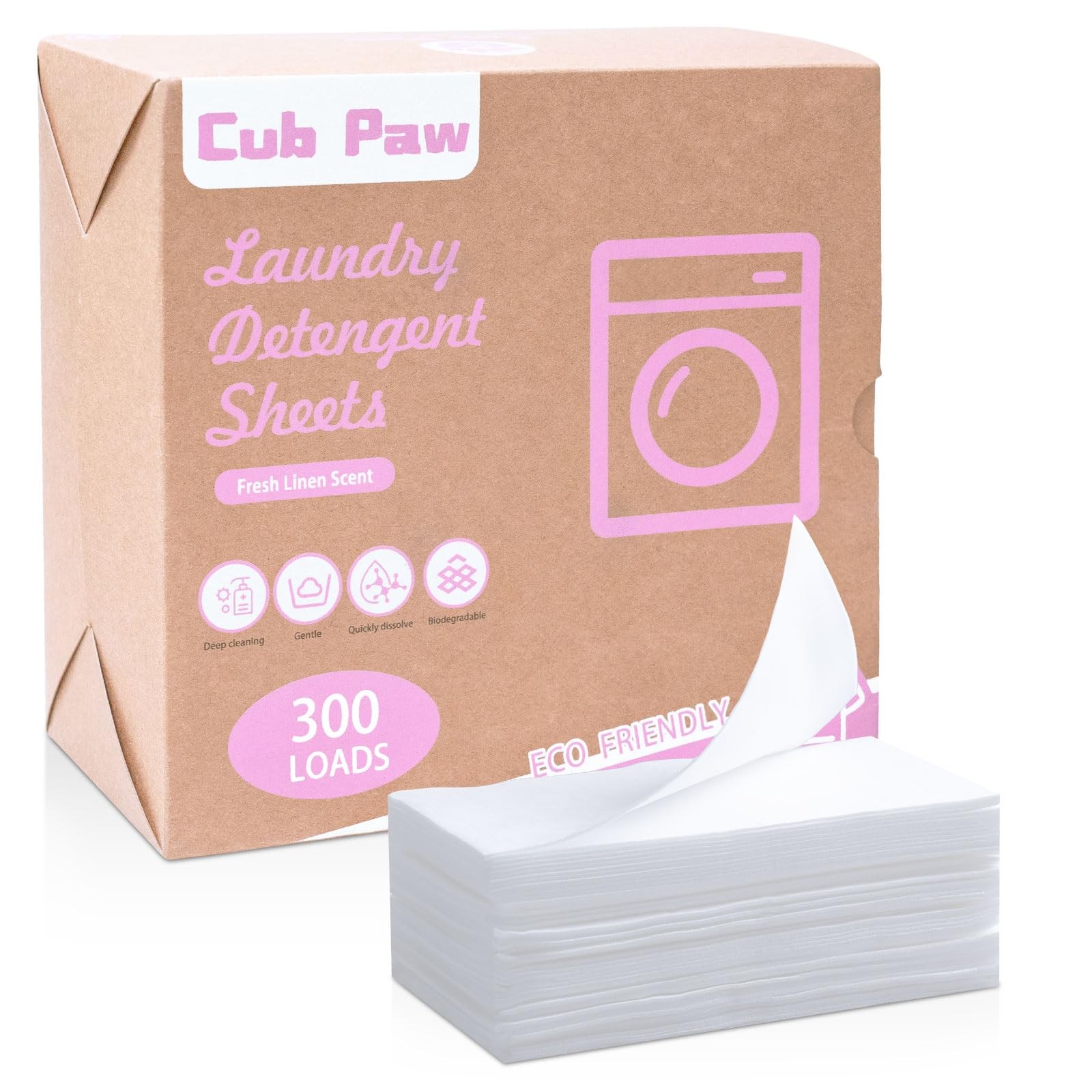 Laundry Detergent Sheets, Travel 300 Count (Pack of 1)