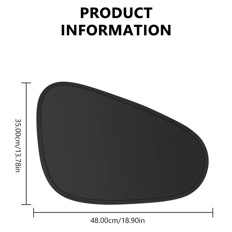 2 For Mini Cooper Car Side Window Sun Shade Static Cling UV Block Visor Extender