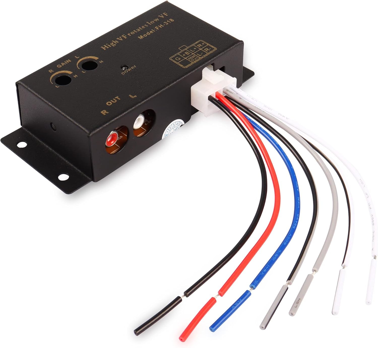 Entrada de línea del adaptador del convertidor de audio del automóvil de alto a