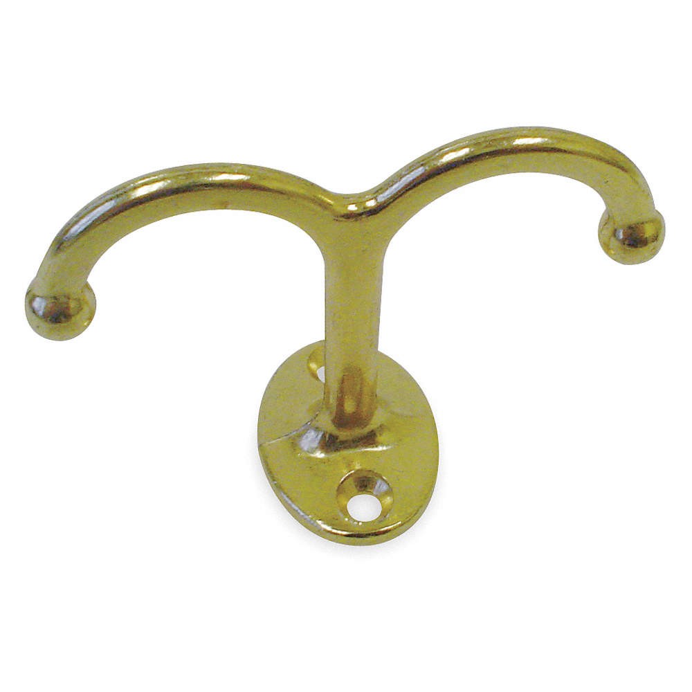 GRAINGER APPROVED 1RCG5 Under-Shelf Hook, Brass, Steel, PK2 1RCG5