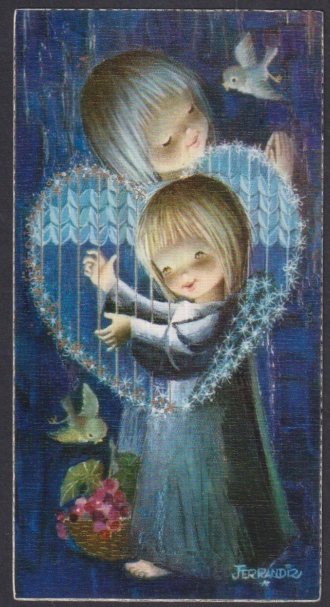Christmas antique de Ferrandiz  santino image pieuses estampa
