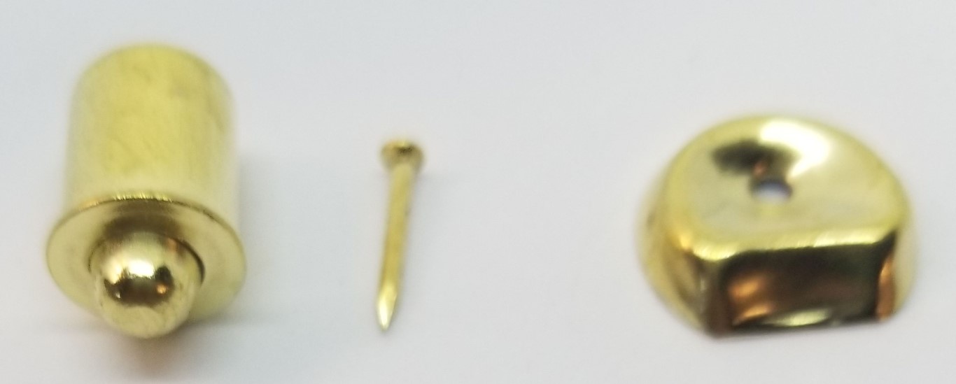 Brass Plated Bullet Catch 1/4" Diameter ball cabinet spring button door small