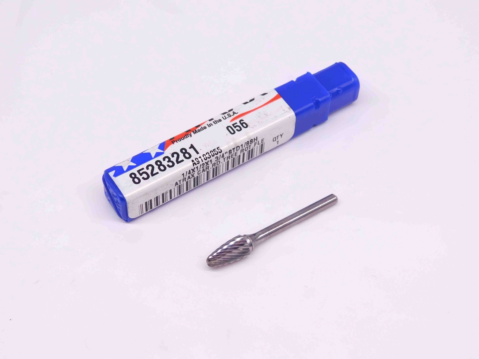 NEW ATRAX 85283281 SF-51SC-ATX CARBIDE ABRASIVE BUR 1/4 DIA SINGLE CUT TREE BUR