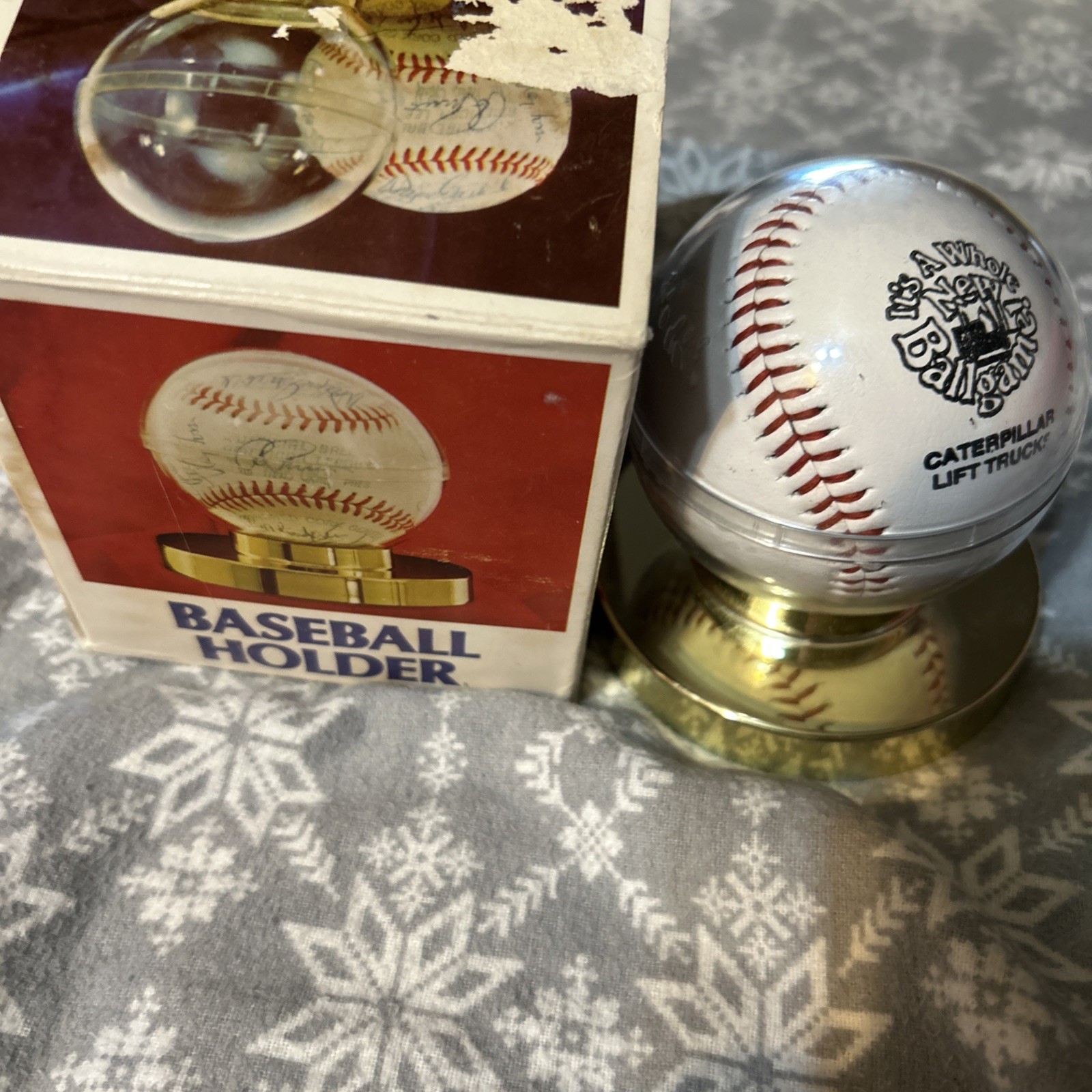 Vintage 1990s Caterpillar Lift Trucks Promo Baseball “It’s A Whole New Ballgame”