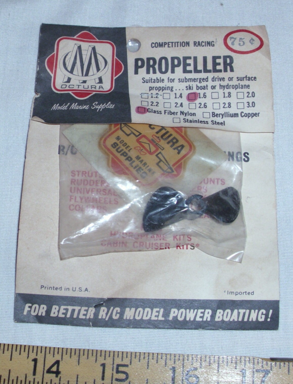 OCTURA RC BOAT PROP, PROPELLER NEW IN PACKAGE