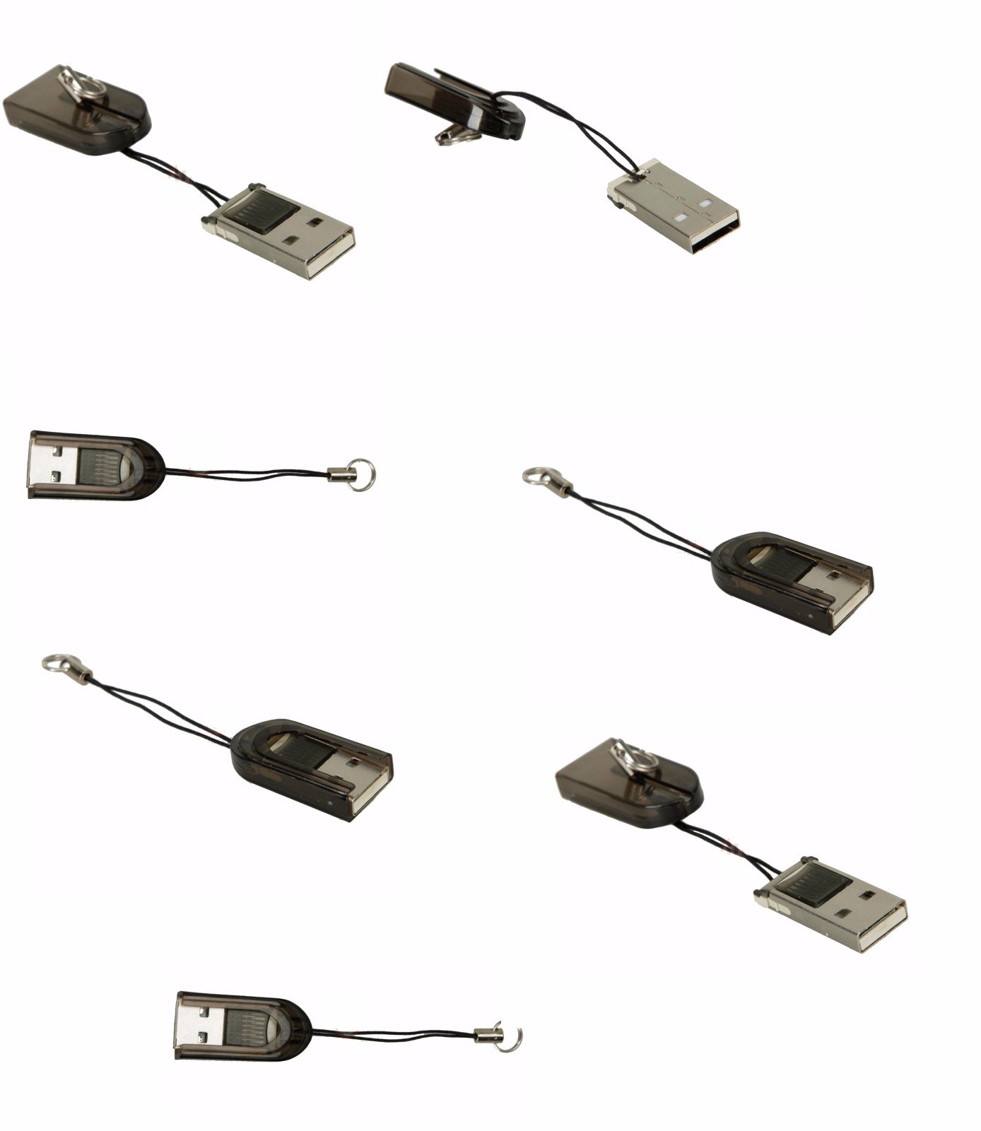 7x USB TF Reader for MicroSD Micro SD to SD HC SDHC Adaptor Memory Card Adapter