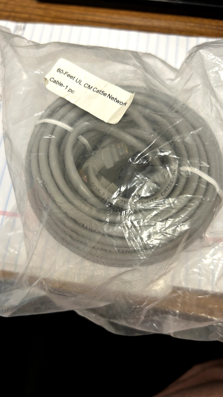 18.3M/60FT CAT5 PATCH CABLE NEW NEVER USED, EACH CABLE IS SOLD SEPERATELY!