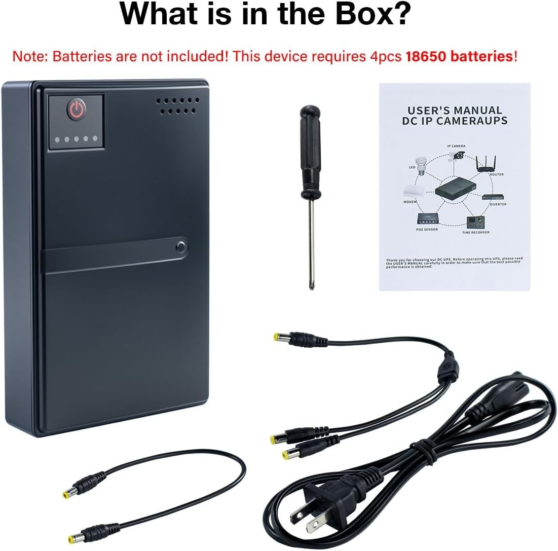 Mini DC UPS Uninterruptible Power Supply Backup for Router Modem Security Camera