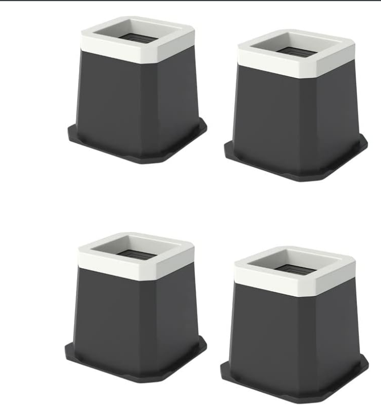 Bed Risers 5 Inch Heavy Duty Square Furniture Frame Lift for Couch Chair Desk...