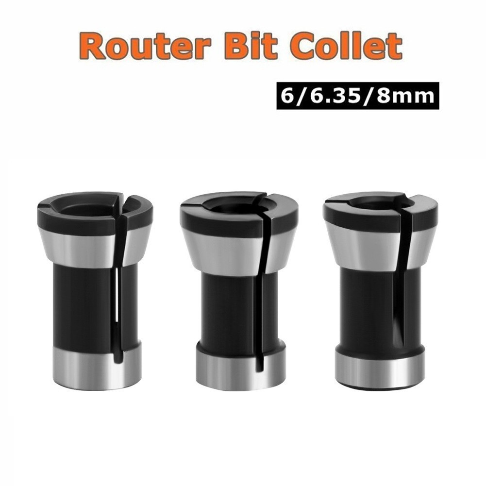 1/3X 6/6.35/8mm Shank Router Bit Extension Collet Chuck Rod Trim Molding-Machine