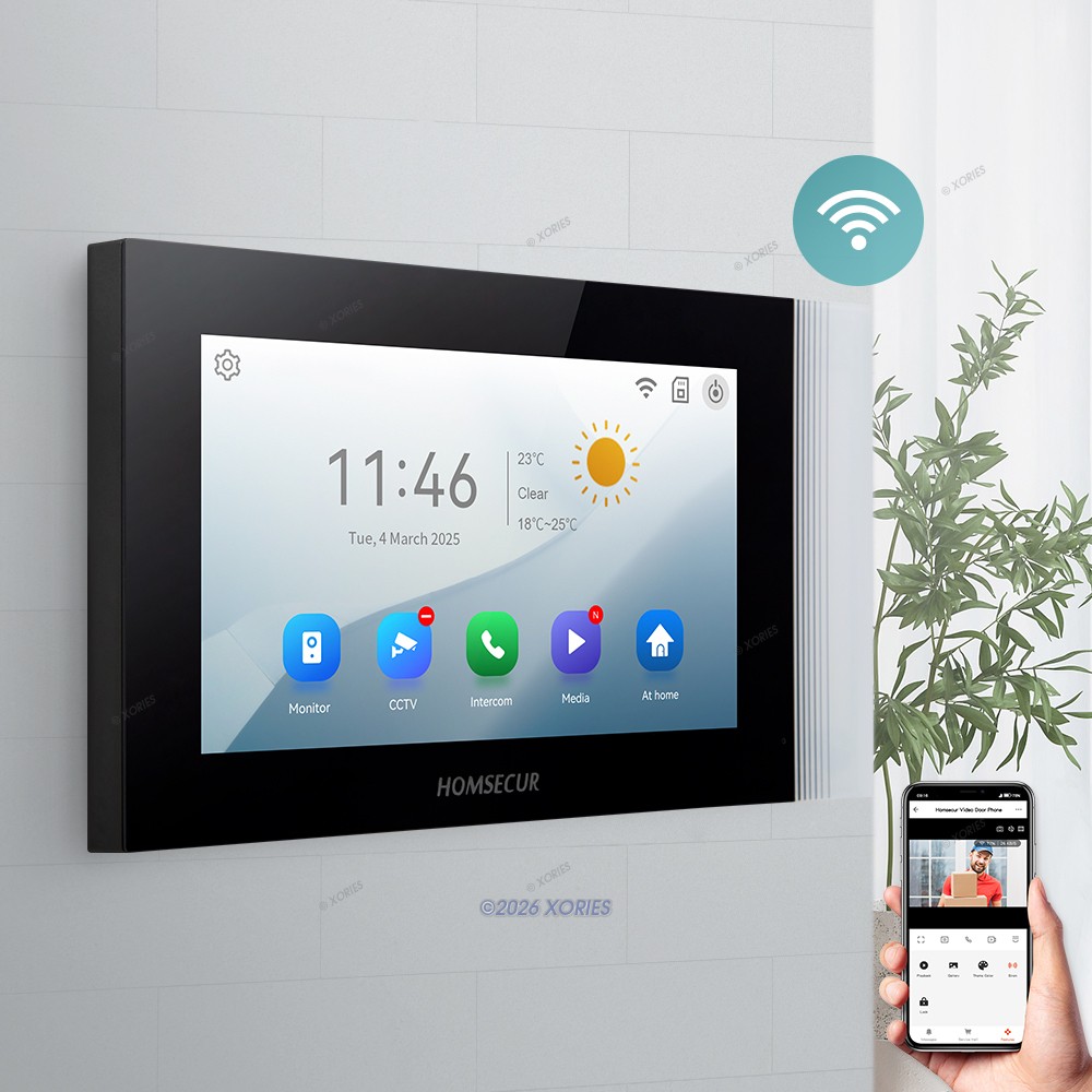 HOMSECUR HD XM714H Indoor Monitor for WIFI Video Door Phone Intercom Doorbell