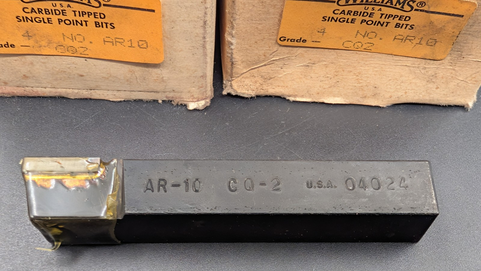 TRW Williams AR-10 Grade CQ2 Carbide Tip Single Point Bits 8 Piece Lot NOS