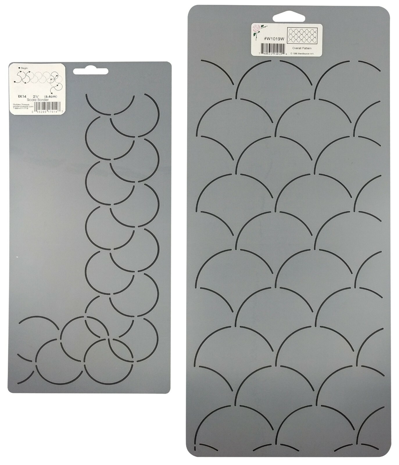 Quilting Stencils Clamshell Quilt Pattern Background & Border Quilters Template