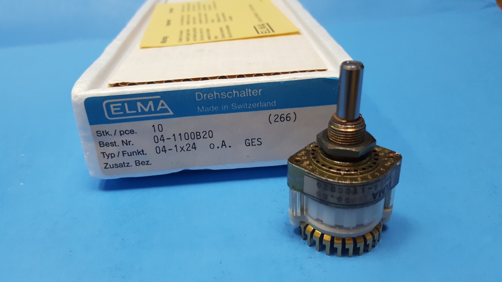 SELECTOR SWITCH, 04-1100B20, ELMA, Rotary, 24 position