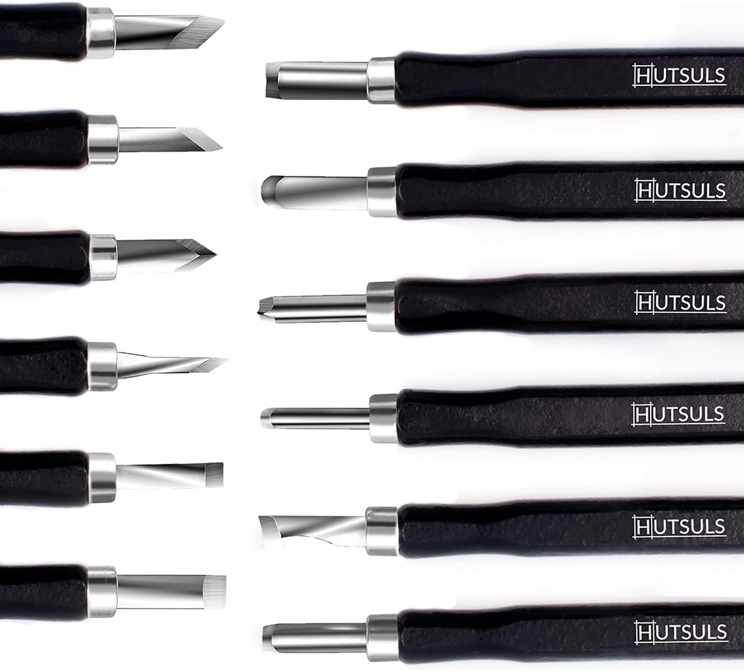 12-Piece Wood Carving Tools Set for Beginners: Safe, Sharp & Ergonomic