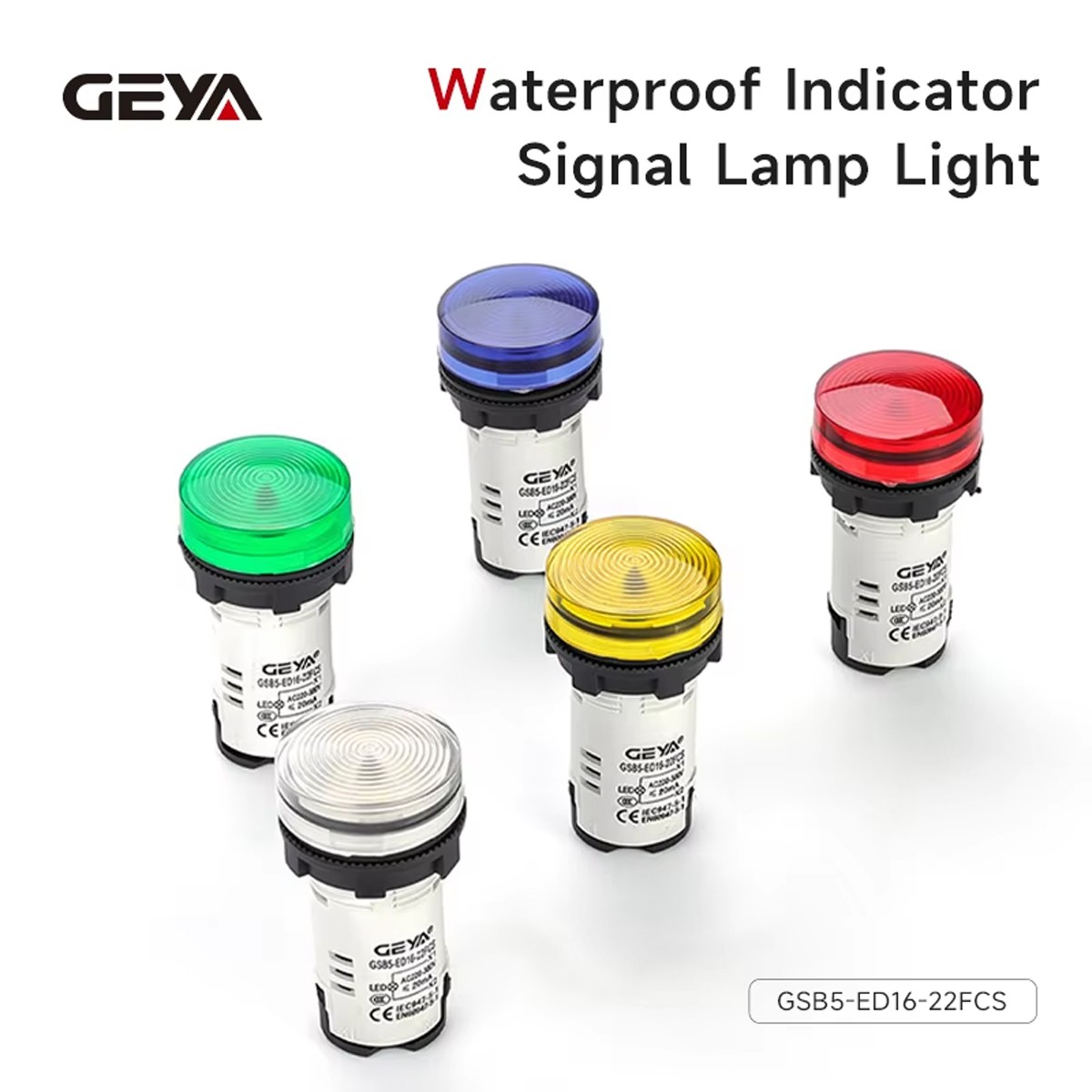 GEYA Waterproof LED Bulbs Indicator Light Signal Lamp Light 24/48/220 AC/DC 22mA