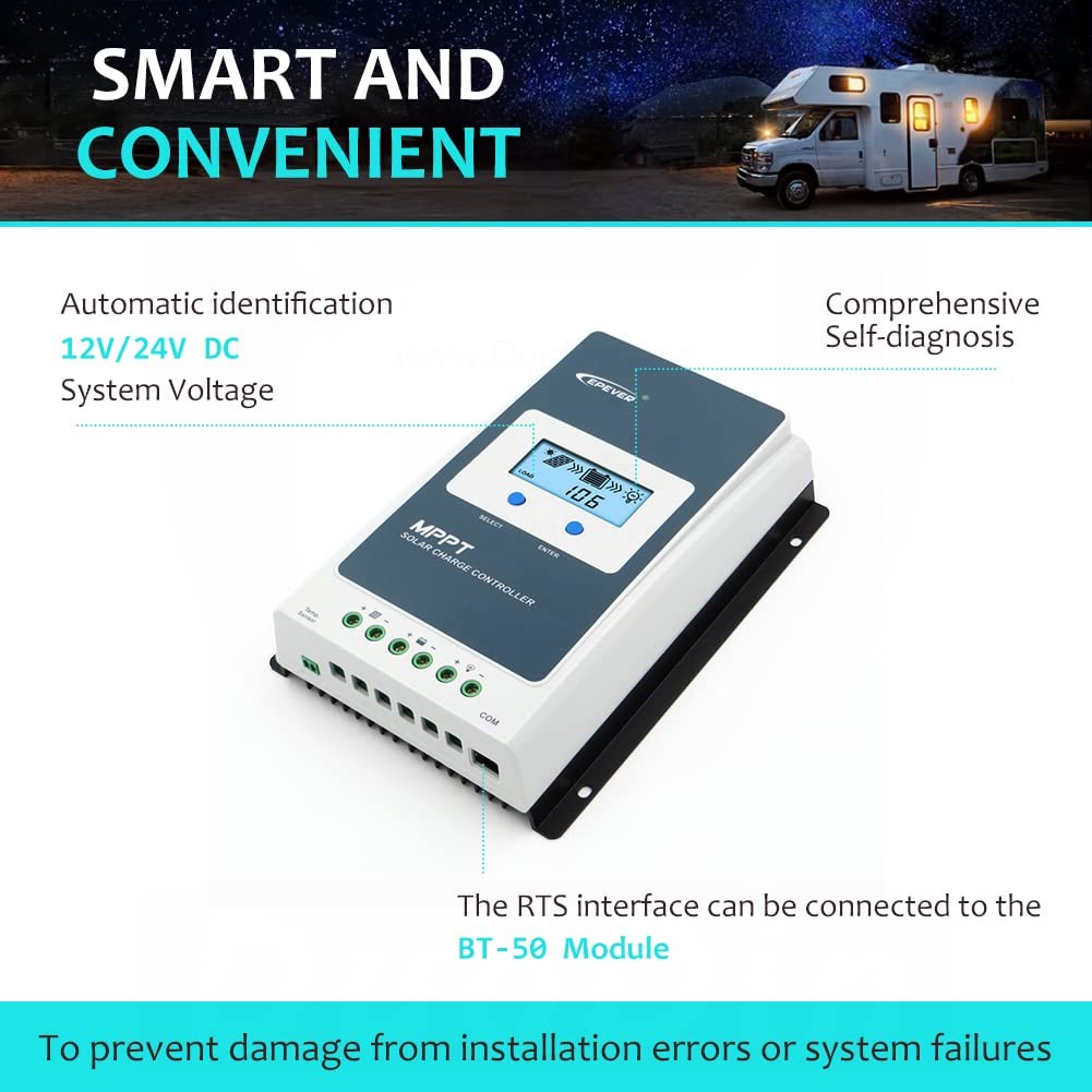 10A MPPT Solar Charge Controller 12V/24V Auto Max PV 100V Battery Regulator