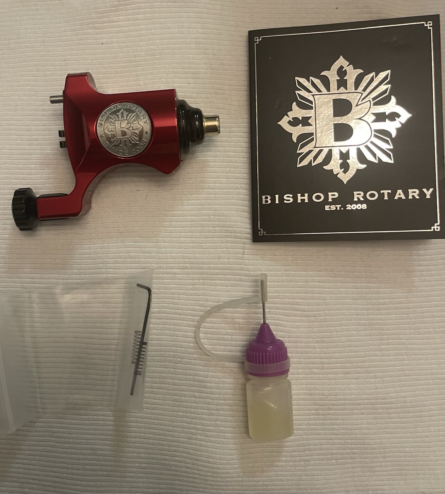 2019 Bishop V6 Rotary Tattoo Machine 3.5 Stroke Red