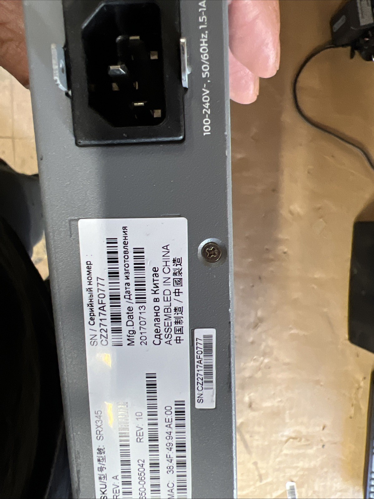 Juniper SRX345-SYS-JB Firewall 16x 1GbE 4x SFP Services Gateway