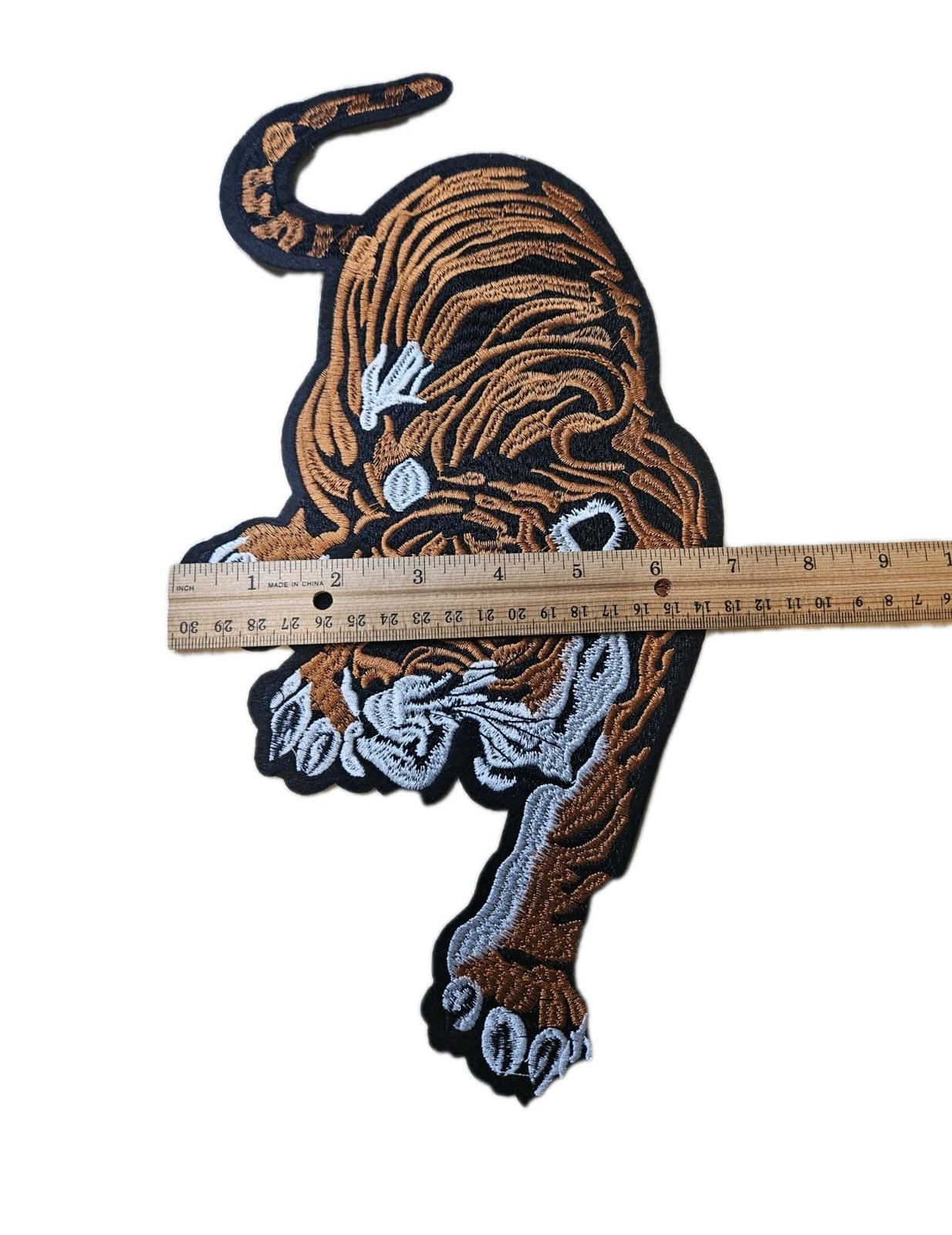 Large Tiger Patch - Embroidered Iron-on Fabric Patches