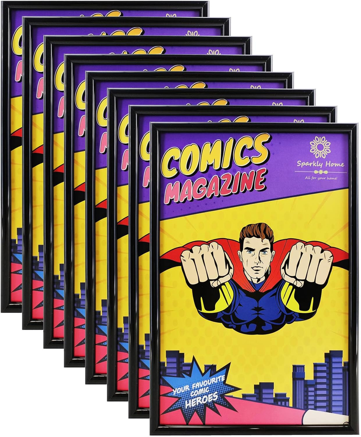 Comic Book Frame, 8 Packs, UV Protection Display Frames for Current Comic Books